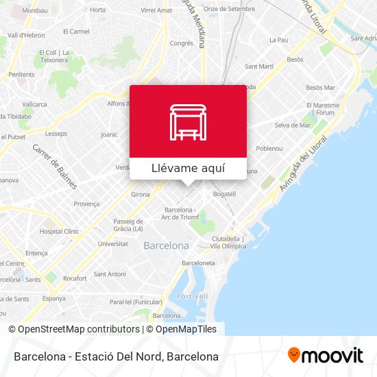 Mapa Barcelona - Estació Del Nord
