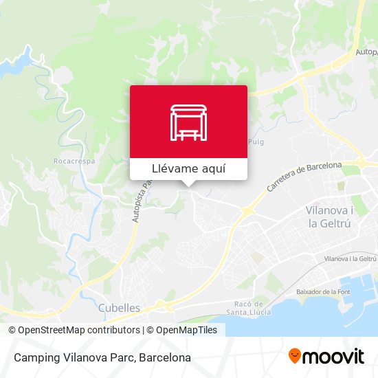 Mapa Camping Vilanova Parc