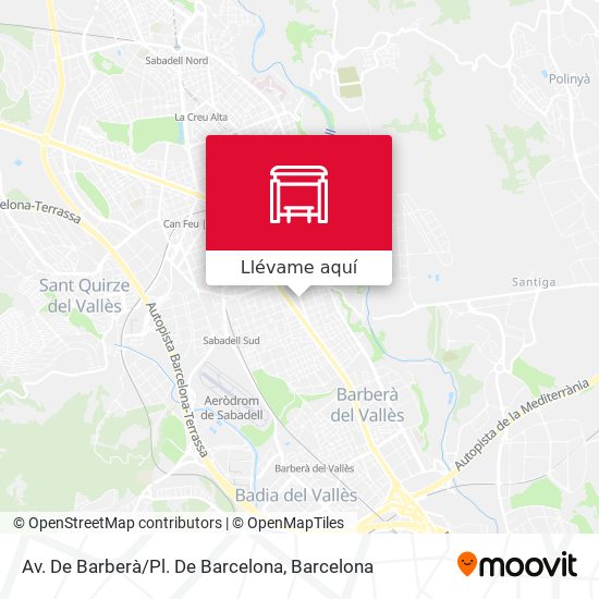 Mapa Av. De Barberà / Pl. De Barcelona