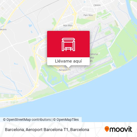 Mapa Barcelona, Aeroport Barcelona T1