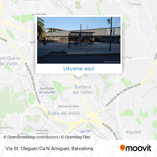 Mapa Via St. Oleguer/Ca N`Amiguet