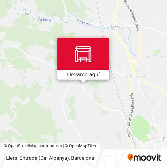 Mapa Llers, Entrada (Dir. Albanya)