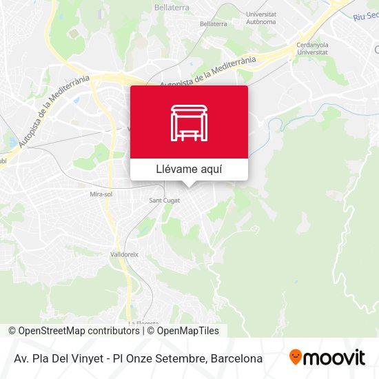 Mapa Av. Pla Del Vinyet - Pl Onze Setembre