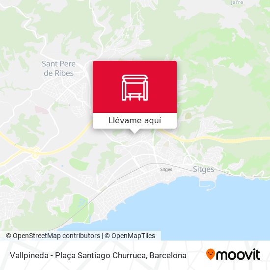 Mapa Vallpineda - Plaça Santiago Churruca