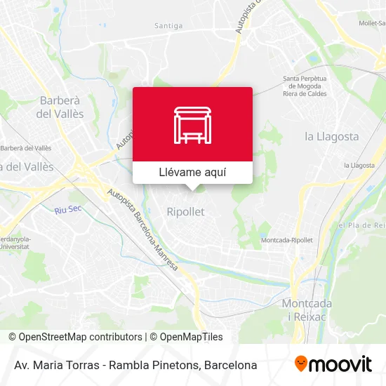 Mapa Av. Maria Torras - Rambla Pinetons