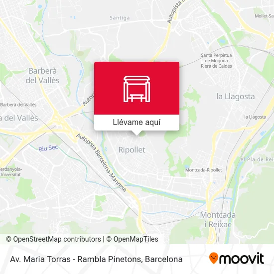 Mapa Av. Maria Torras - Rambla Pinetons