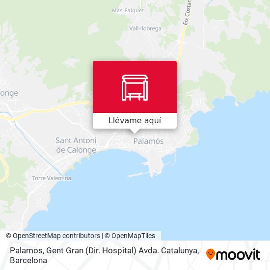 Mapa Palamos, Gent Gran (Dir. Hospital) Avda. Catalunya