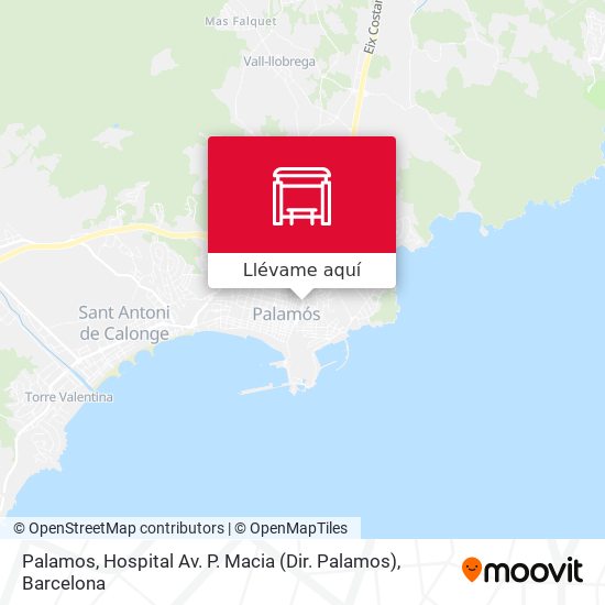 Mapa Palamos, Hospital Av. P. Macia (Dir. Palamos)