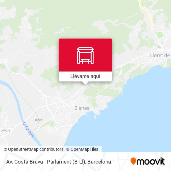 Mapa Av. Costa Brava - Parlament (B-Ll)
