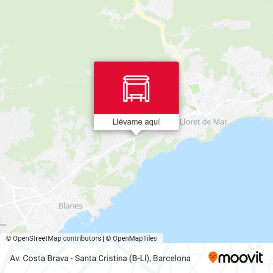 Mapa Av. Costa Brava - Santa Cristina (B-Ll)