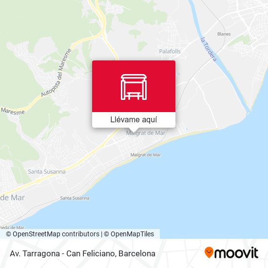 Mapa Av. Tarragona - Can Feliciano