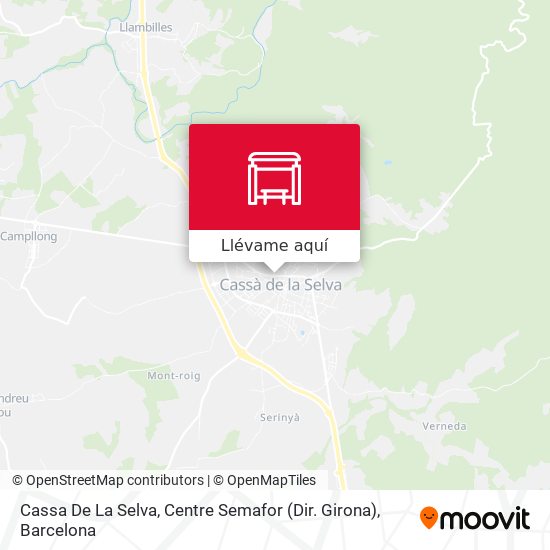 Mapa Cassa De La Selva, Centre Semafor (Dir. Girona)