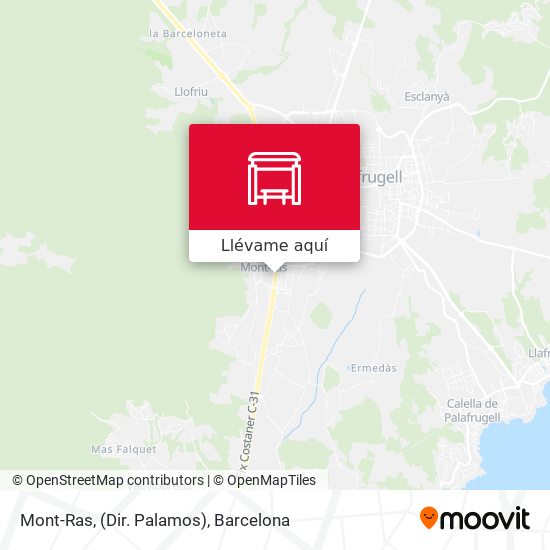 Mapa Mont-Ras, (Dir. Palamos)