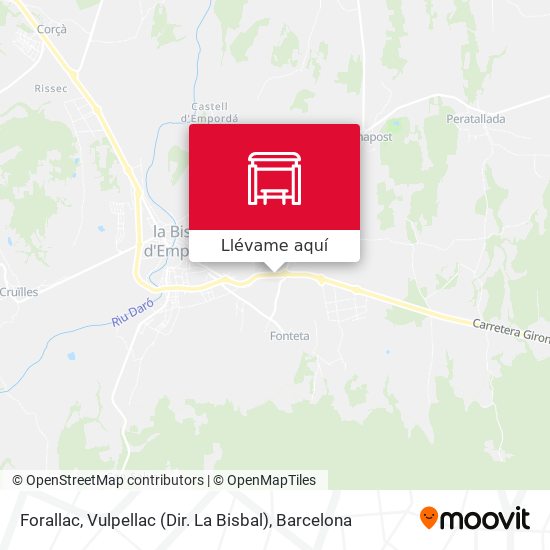 Mapa Forallac, Vulpellac (Dir. La Bisbal)