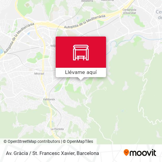 Mapa Av. Gràcia / St. Francesc Xavier