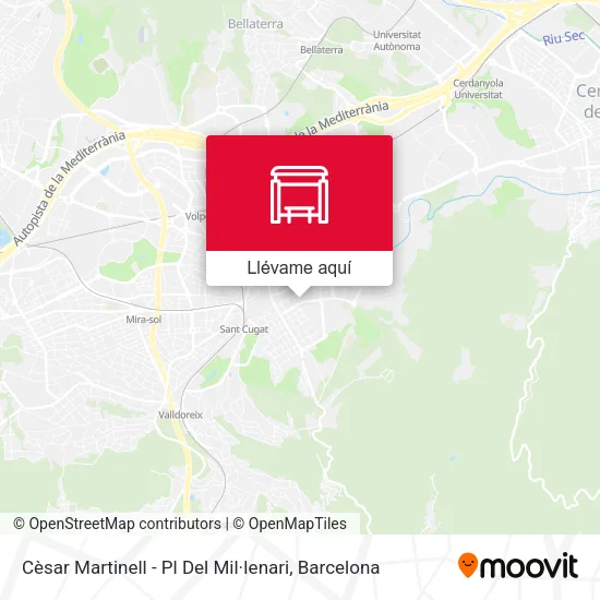 Mapa Cèsar Martinell - Pl Del Mil·Ienari