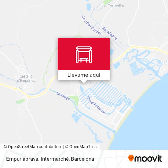 Mapa Empuriabrava. Intermarché