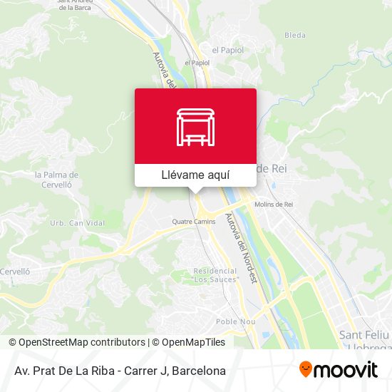 Mapa Av. Prat De La Riba - Carrer J