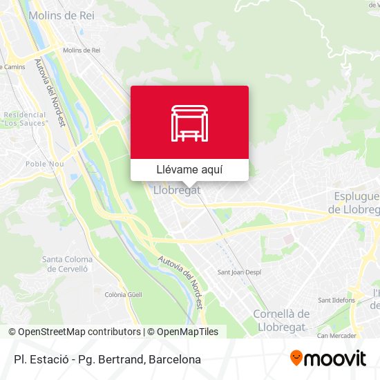 Mapa Pl. Estació - Pg. Bertrand