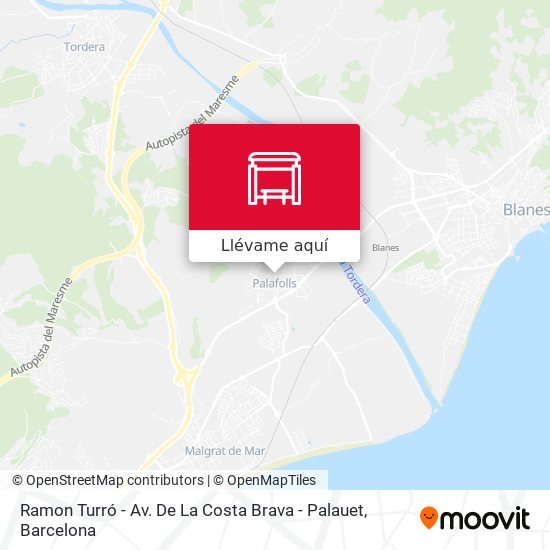 Mapa Ramon Turró - Av. De La Costa Brava - Palauet