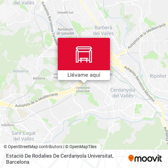 Mapa Estació De Rodalies De Cerdanyola Universitat