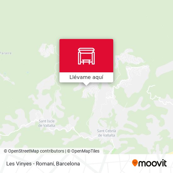 Mapa Les Vinyes - Romaní