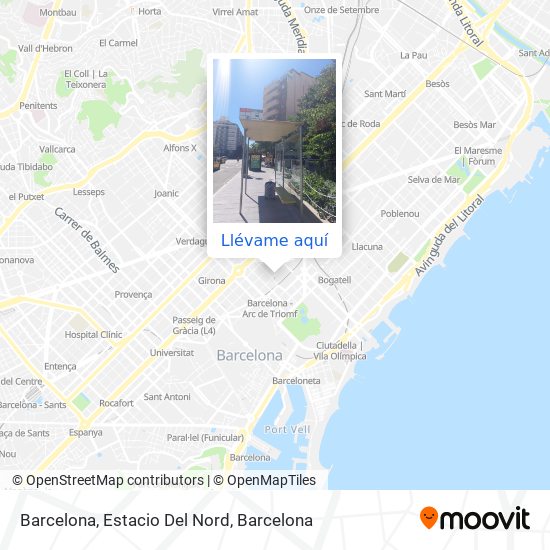 Mapa Barcelona, Estacio Del Nord