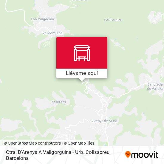 Mapa Ctra. D'Arenys A Vallgorguina - Urb. Collsacreu