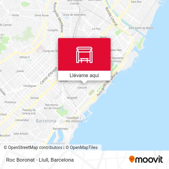 Mapa Roc Boronat - Llull