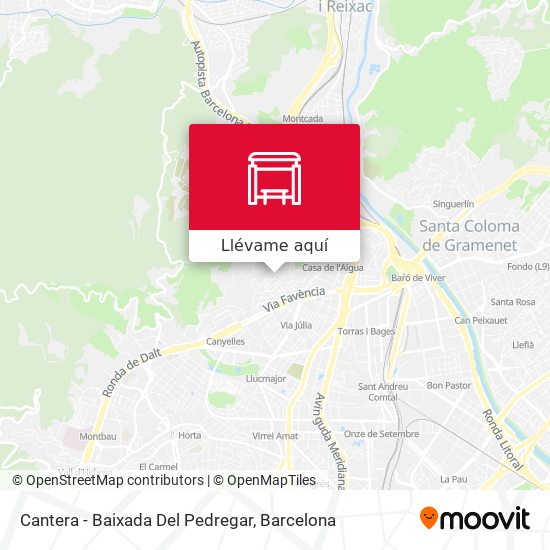 Mapa Cantera - Baixada Del Pedregar