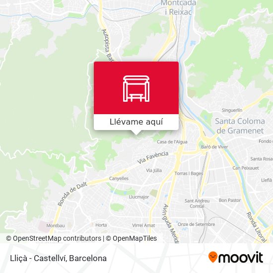 Mapa Lliçà - Castellví
