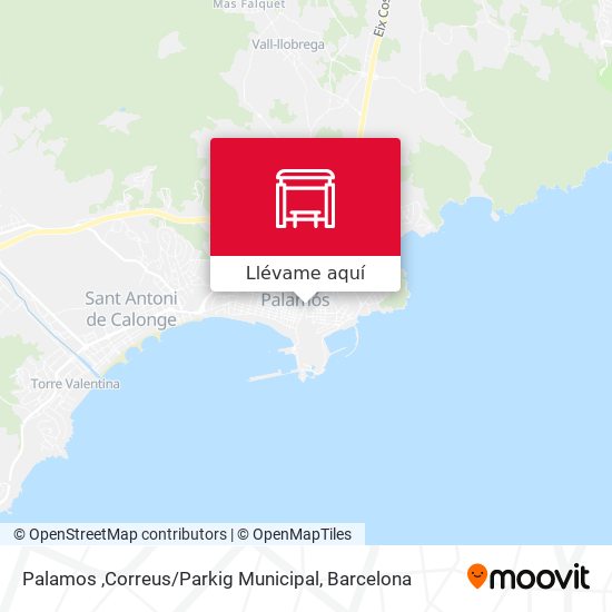 Mapa Palamos ,Correus / Parkig Municipal