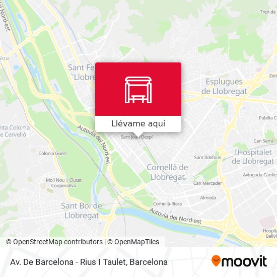 Mapa Av. De Barcelona - Rius I Taulet