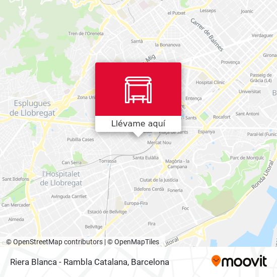 Mapa Riera Blanca - Rambla Catalana
