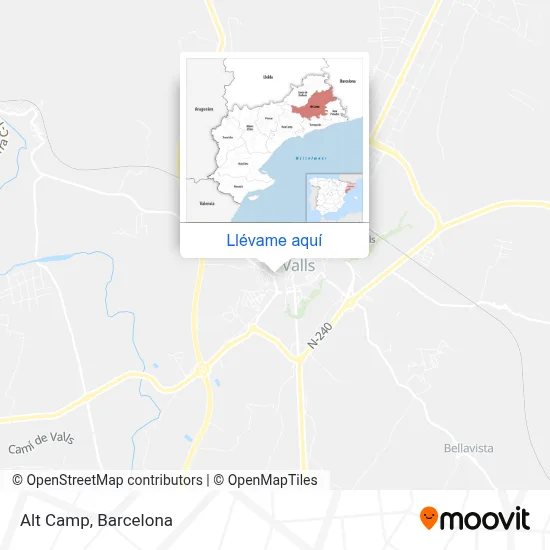 Mapa Alt Camp