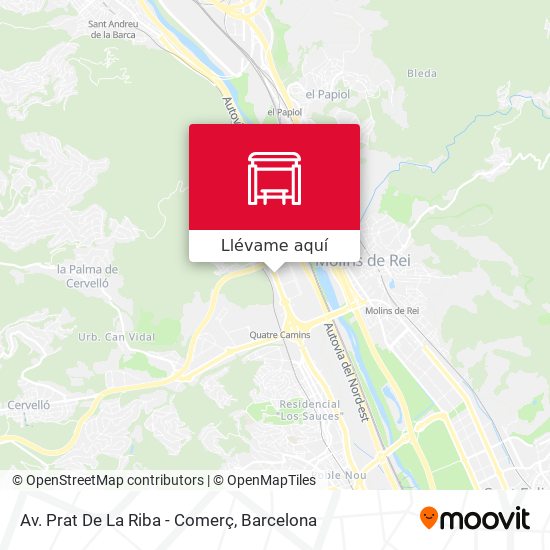 Mapa Av. Prat De La Riba - Comerç