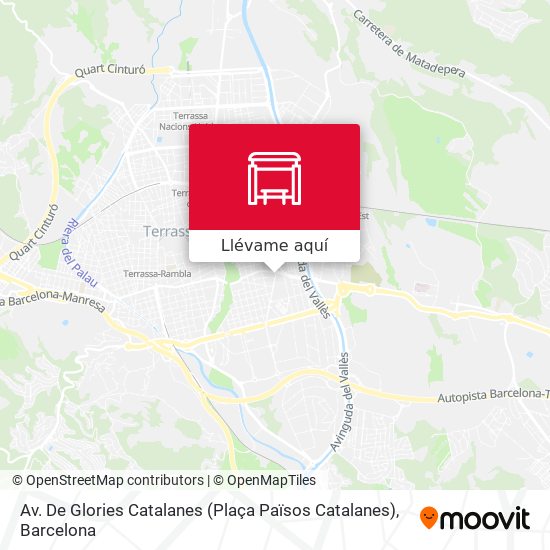 Mapa Av. De Glories Catalanes (Plaça Països Catalanes)