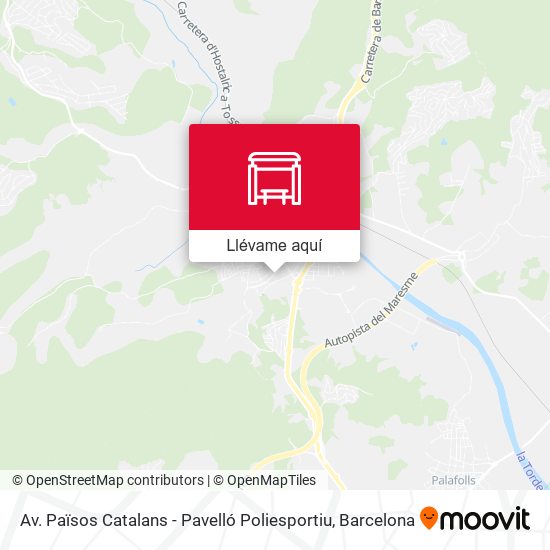 Mapa Av. Països Catalans - Pavelló Poliesportiu