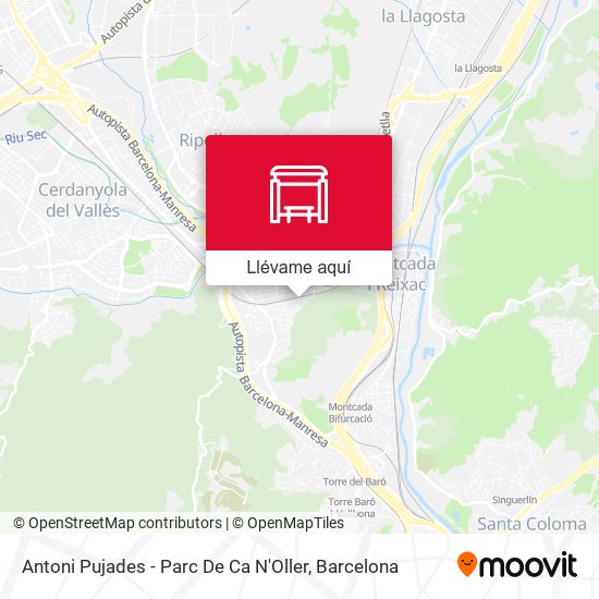 Mapa Antoni Pujades - Parc De Ca N'Oller
