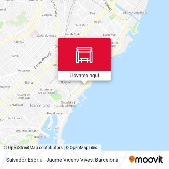 Mapa Salvador Espriu - Jaume Vicens Vives