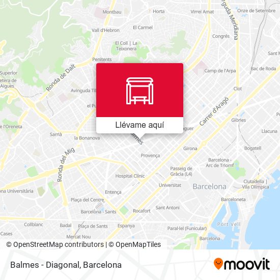 Mapa Balmes - Diagonal