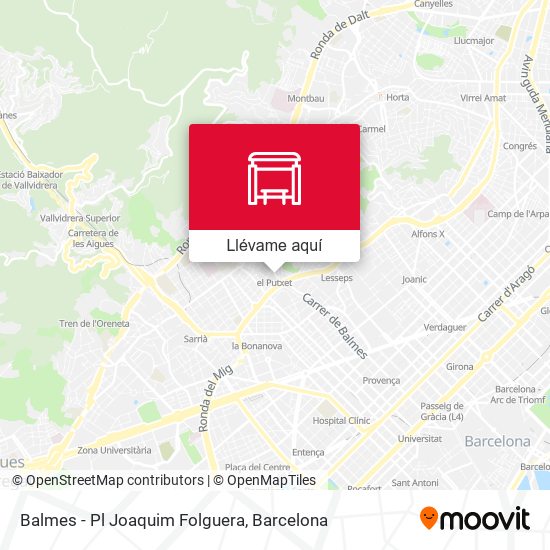 Mapa Balmes - Pl Joaquim Folguera