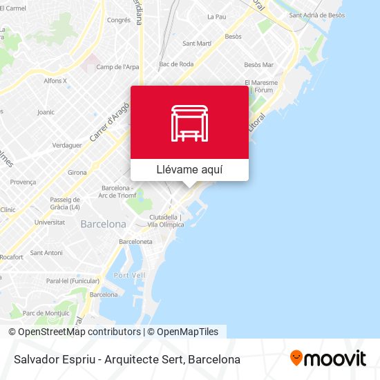 Mapa Salvador Espriu - Arquitecte Sert