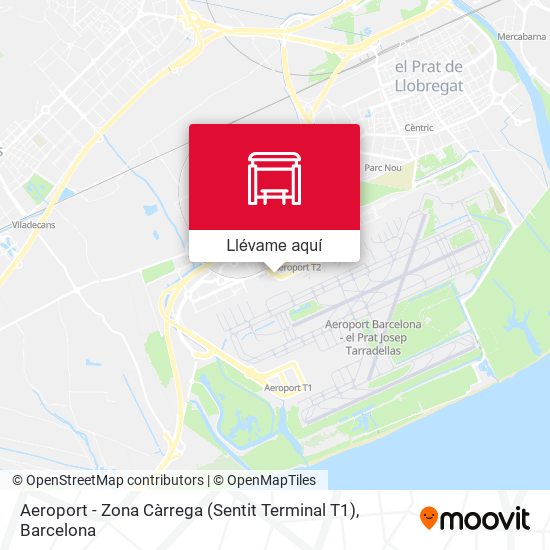 Mapa Aeroport - Zona Càrrega (Sentit Terminal T1)