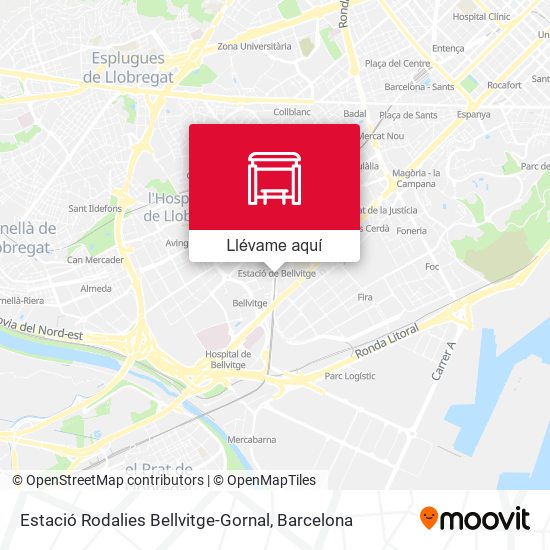 Mapa Estació Rodalies Bellvitge-Gornal