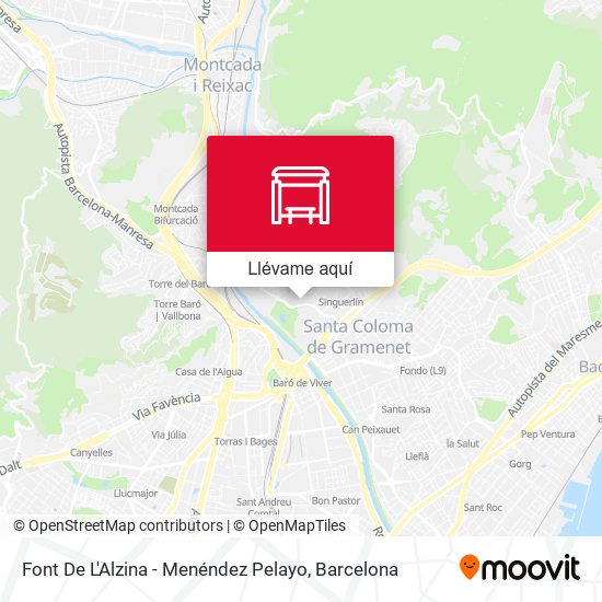 Mapa Font De L'Alzina - Menéndez Pelayo