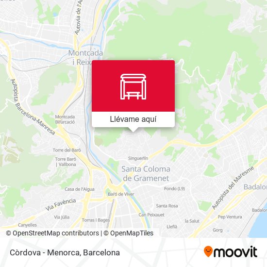 Mapa Còrdova - Menorca