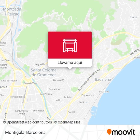 Mapa Montigalà