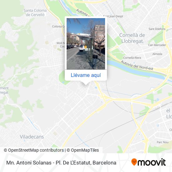 Mapa Mn. Antoni Solanas - Pl. De L'Estatut