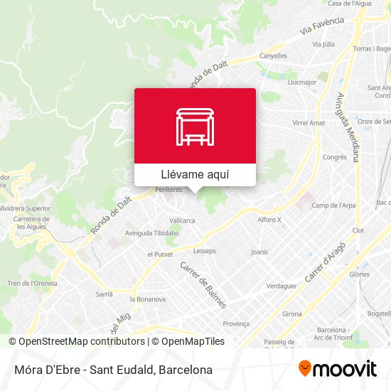 Mapa Móra D'Ebre - Sant Eudald